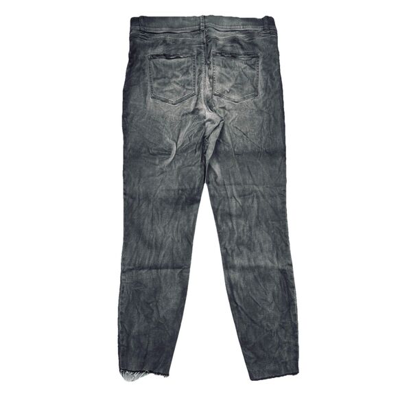 Spanx Pull On Ankle Jeans XL (33x26) Gray Tie Dye Cloud Distress Stretch Womens - Picture 3 of 10